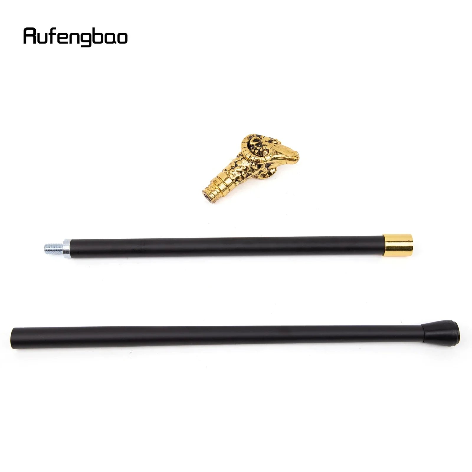 الذهبي الماعز الأغنام الفاخرة عصا للمشي حفلة موضة أنيقة عصا للمشي الزخرفية Cospaly قصب مقبض Crosier 90 سنتيمتر