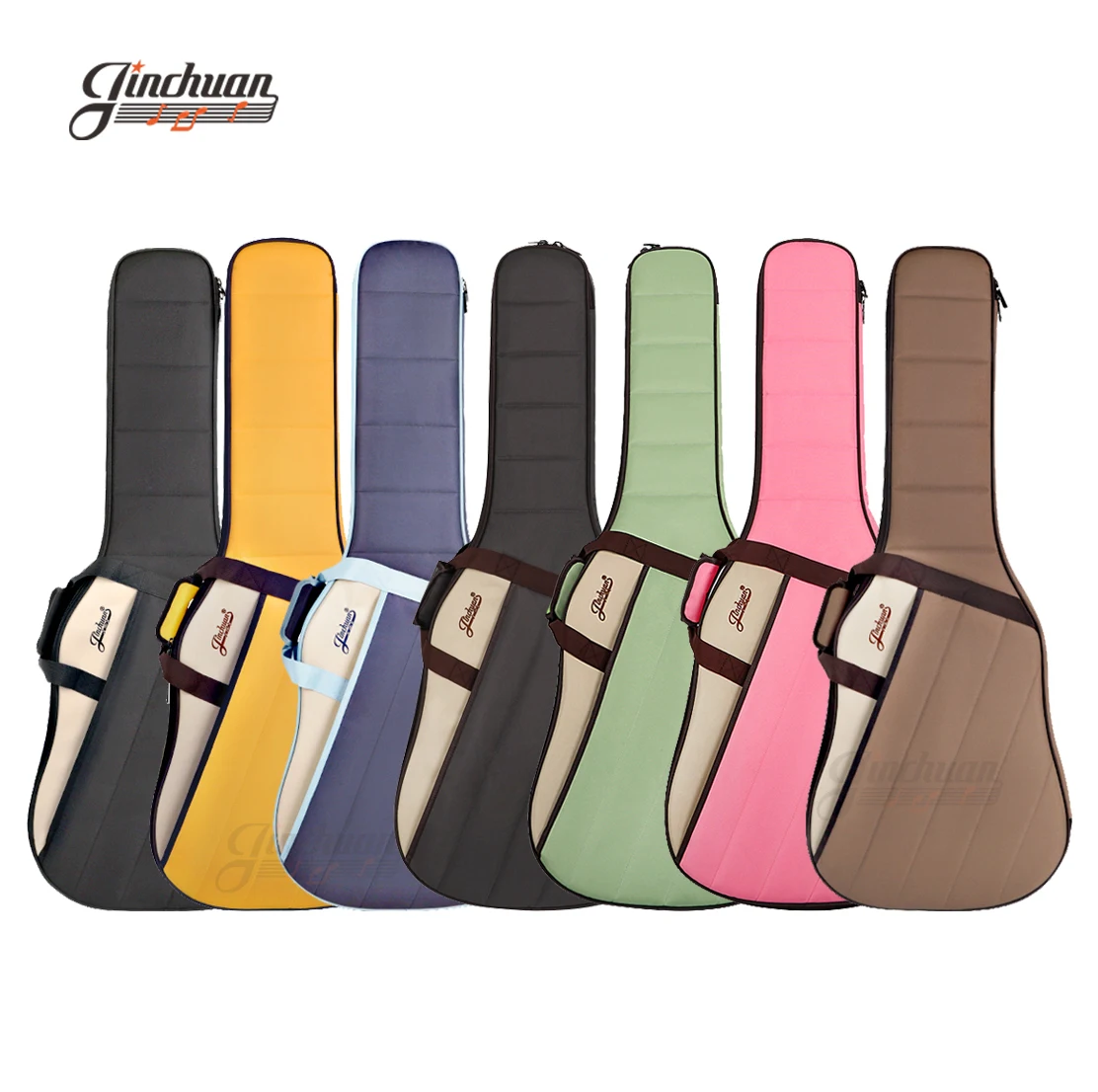 Customizable 20mm Soft Acoustic Folk Guitar Case With Fashionable Shoulder Straps 34\36\39\41\42 Inch Bag For Guitar