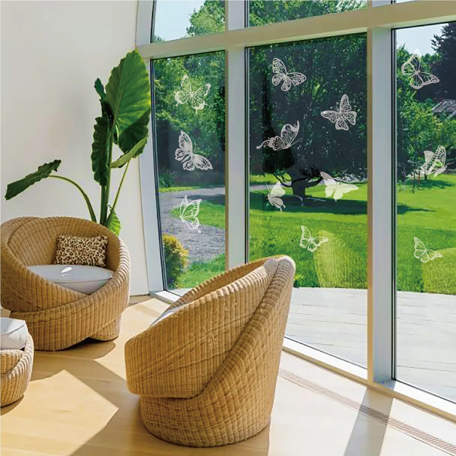 Creative Static Butterfly Anti-collision Window Stickers Removed Static Warning Birds Anti-collision Glass Door Window Sticker