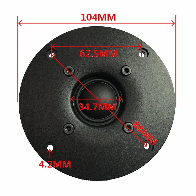 Factory top 70mm Ferrite magnet Raw Tweeter Speaker Driver 4 Inch 4Ohm/8Ohm optional RMS 15W 90DB Silk Dome Membrane Tweeters