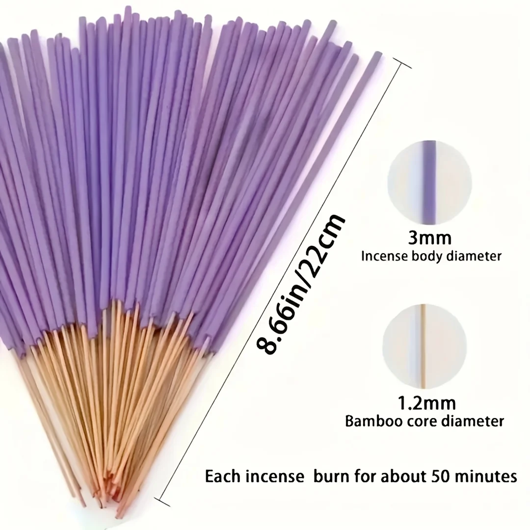 80/200 Natürliche Aromatherapie-Sticks - Wohndekoration, Teezimmer und Hotels | Geeignet für Meditation und als Schlafhilfe | Düfte: Lavendel, Kirschblüte, Rose, Jasmin, ideales Geschenk für die Feiertage. – Detail 2