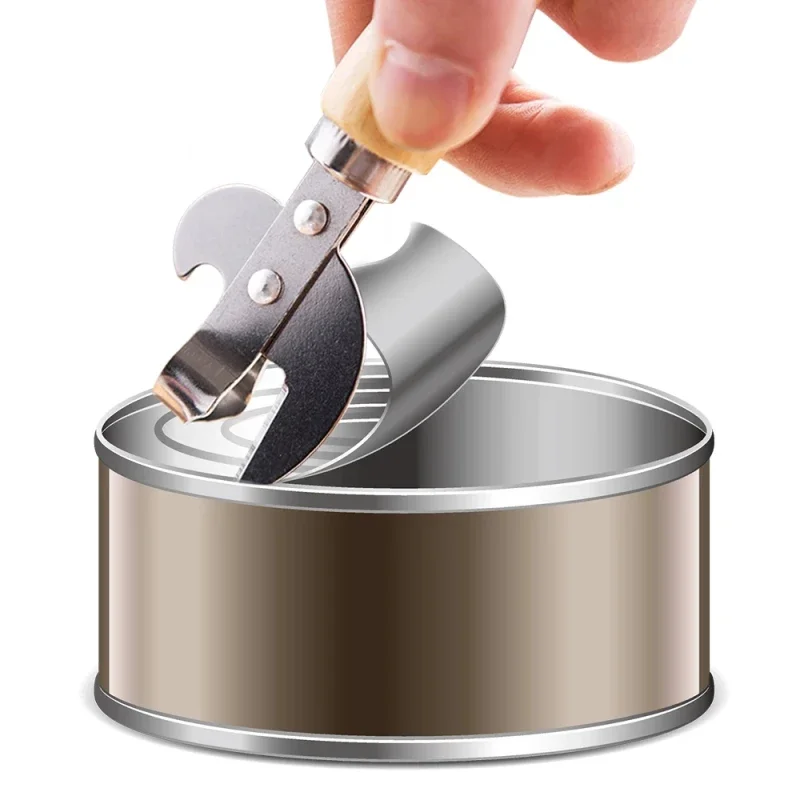 Edelstahl-Öffner, tragbar, manueller Deckelentferner, multifunktionaler Dosenöffner, Utensilien-Gadgets für Gläser, Kanister, Küchenzubehör – Detail 7