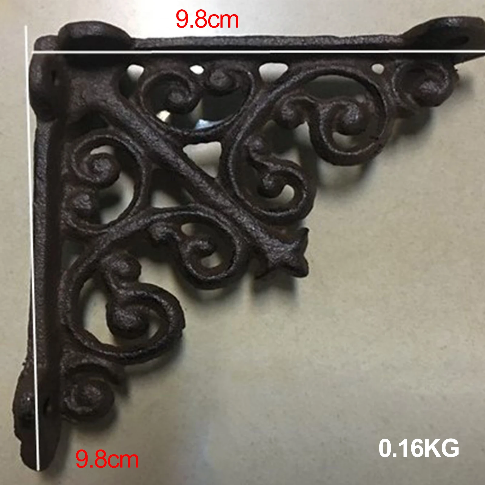 Cast Iron Shelf Brackets Furniture Heavy Duty Metal Wall Mounted Shelving Bracket Support Holder Hardware Multi-functional