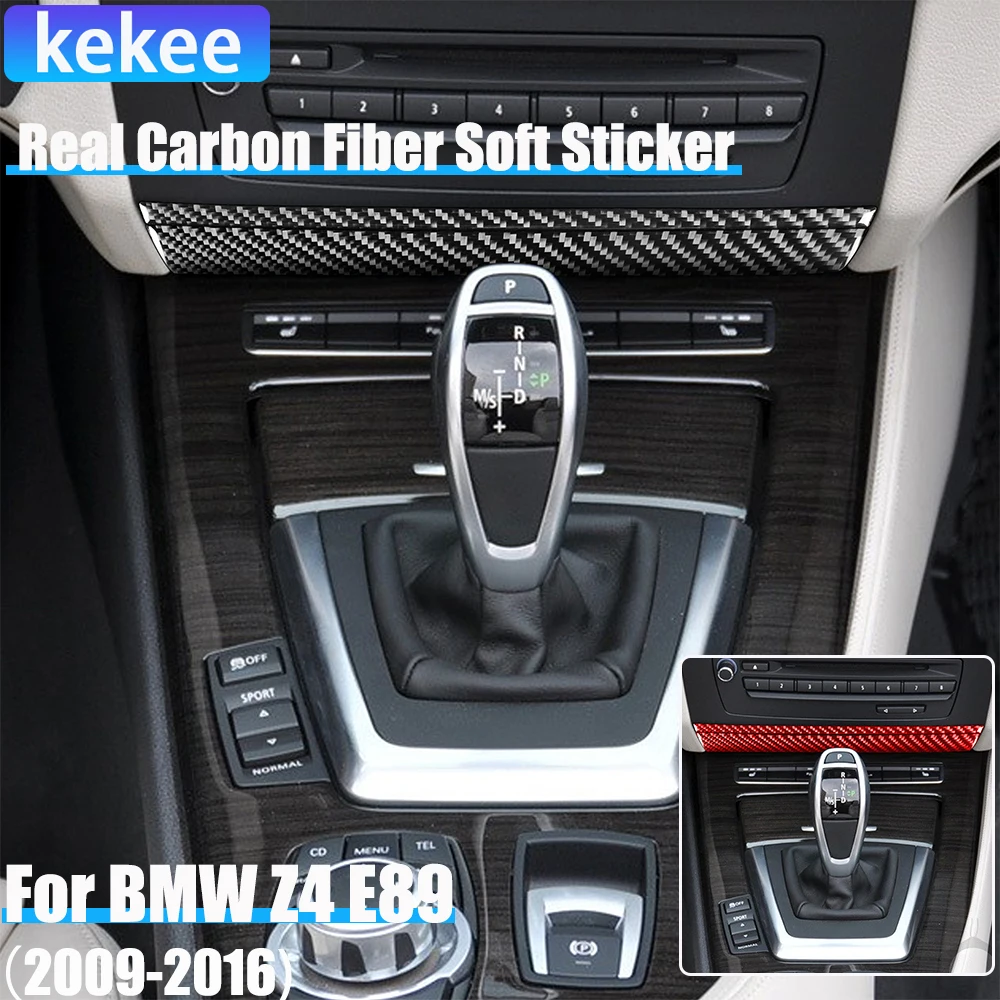 

Real Carbon Fiber Car Accessories Radio Panel Cover Soft Sticker For BMW Z4 E89 2009 2010 2011 2012 2013 2014 2015 2016
