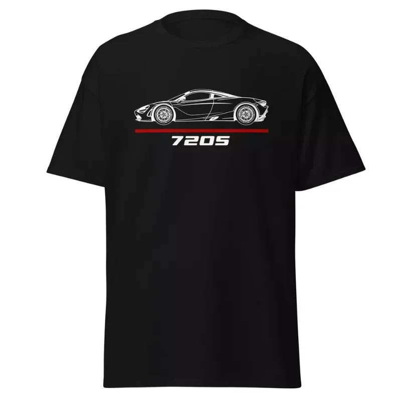 

2024 Men T Shirt Casual McLarens 720S Supercar Full Car Enthusiast T-shirt Graphic Summer Short Sleeves 100% Cotton S-3XL Cool