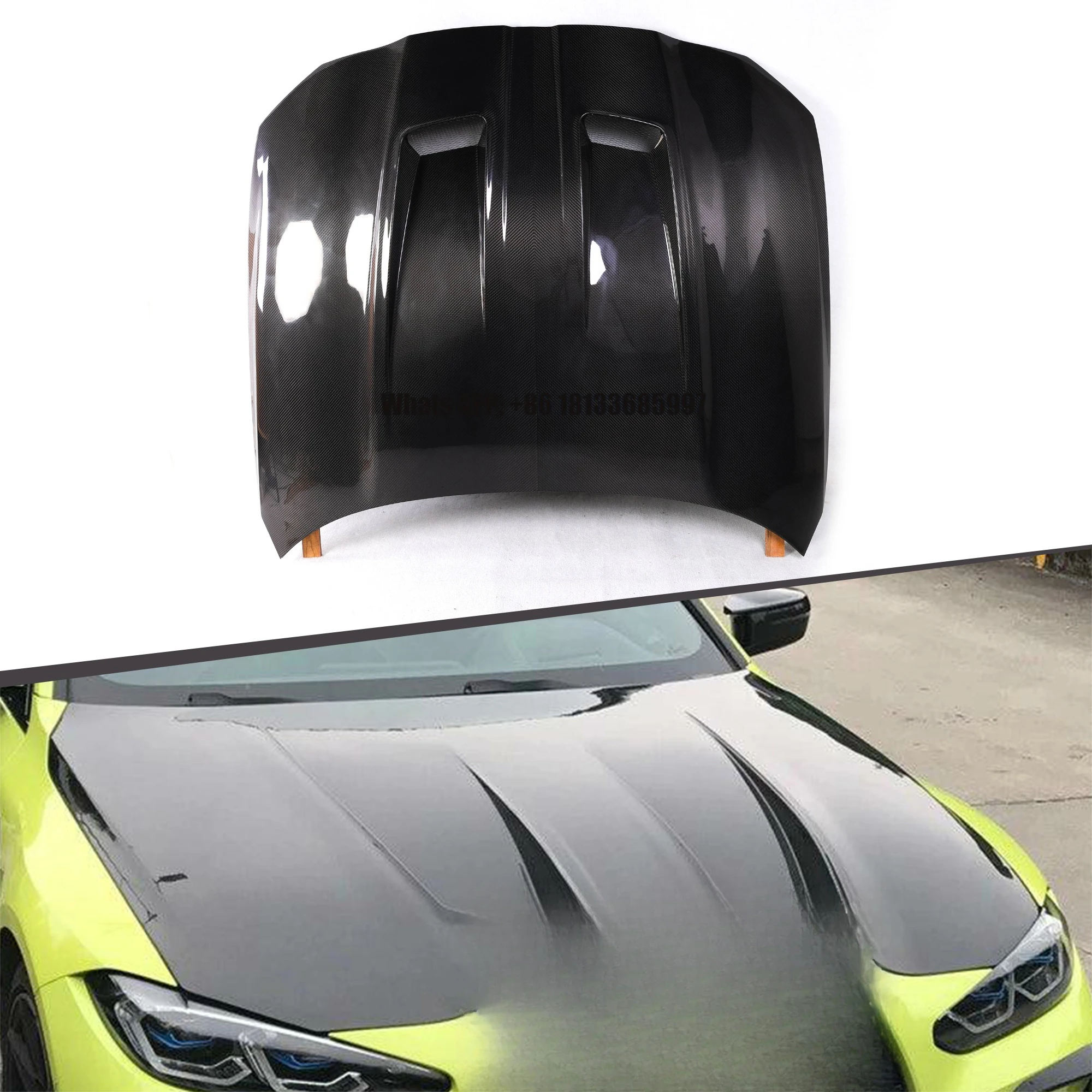 

Dry Full Carbon Fiber Hood Bonnet for BMW G80 M3 Carbon Fiber G82 M4 Body Kit 2021+