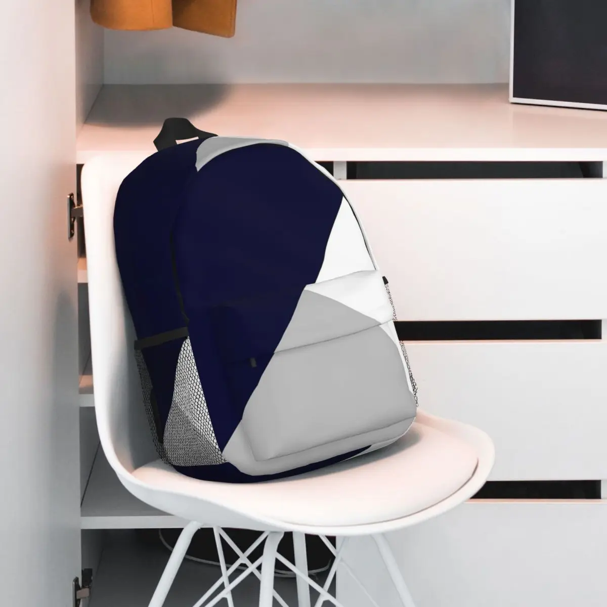 Tricolor Navy Blue Silver Gray And White Backpack Hot Sale Daypack Large Capacity Boys Girls BookBag Shoulder Bags School Bag