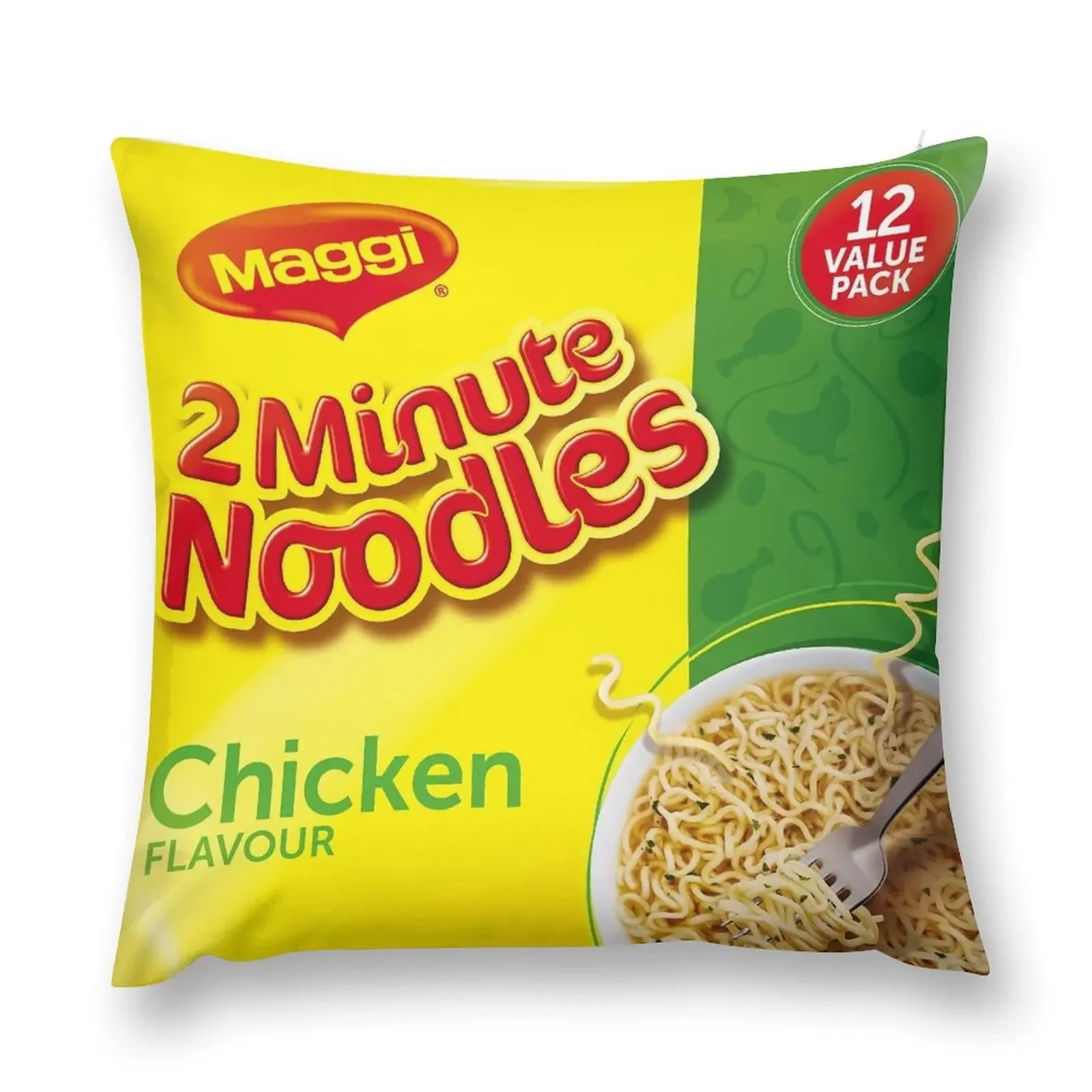 Maggi 2 Minute Noodles: Chicken Flavour Throw Pillow Embroidered Cushion Cover Decorative Cushion Christmas Pillow Covers pillow