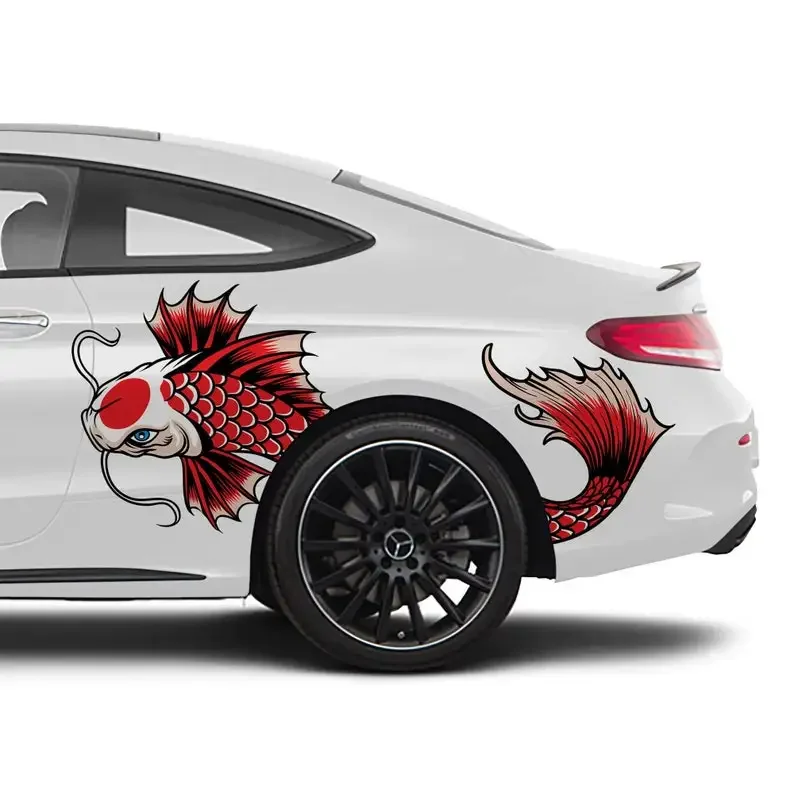 Koi Fish (Split) Car Decal Livery 2 Piece Set Limited Edition  Designed In-house And Printed On Premium Vinyl Decorate