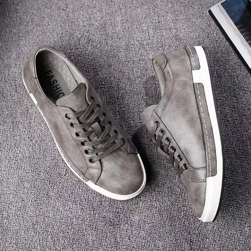 Large Men's Shoes 2023 Autumn New Men's Leather Casual Sports Shoes Men's Suede Shoes Comfortable Flat Shoes Fashion Board Shoes