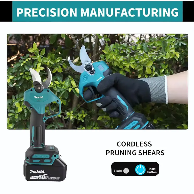 6000mAh 18V Makita battery, compatible with brushless electric scissors, multi-functional fruit tree branch trimming and gardeni