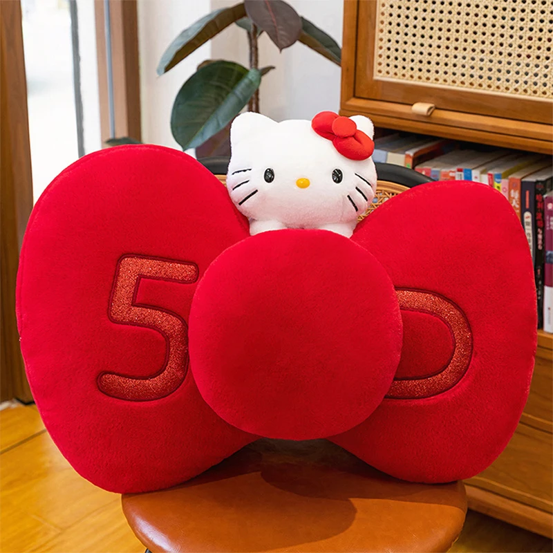 

60cm Sanrio Kawaii Hello Kitty Plush Toy Stuffed Doll Hugging Pillow Gift Kids Birthday Xmas Office Cushion Factory Wholesale