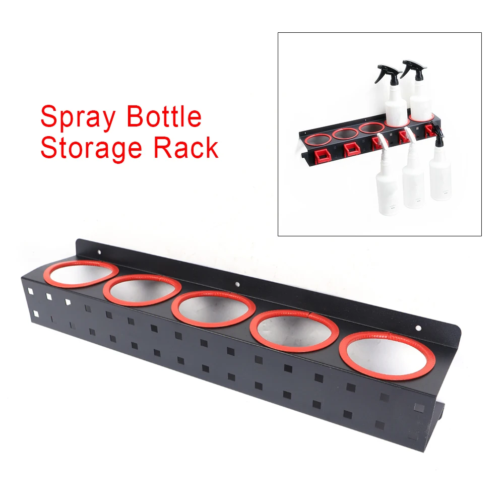 Spray Bottle Storage Rack Abrasive Material Hang Rail Detailing Tool Organizer Wall-mounted Watering Can Rack Multi-function