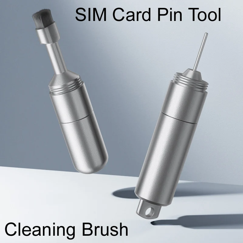 2in1 SIM Card Tray Removal Eject Pin mobile phone Cleaning Brush Reset Tools Needle Opener Cleaner Pen Kit For iPhone Airpods ea