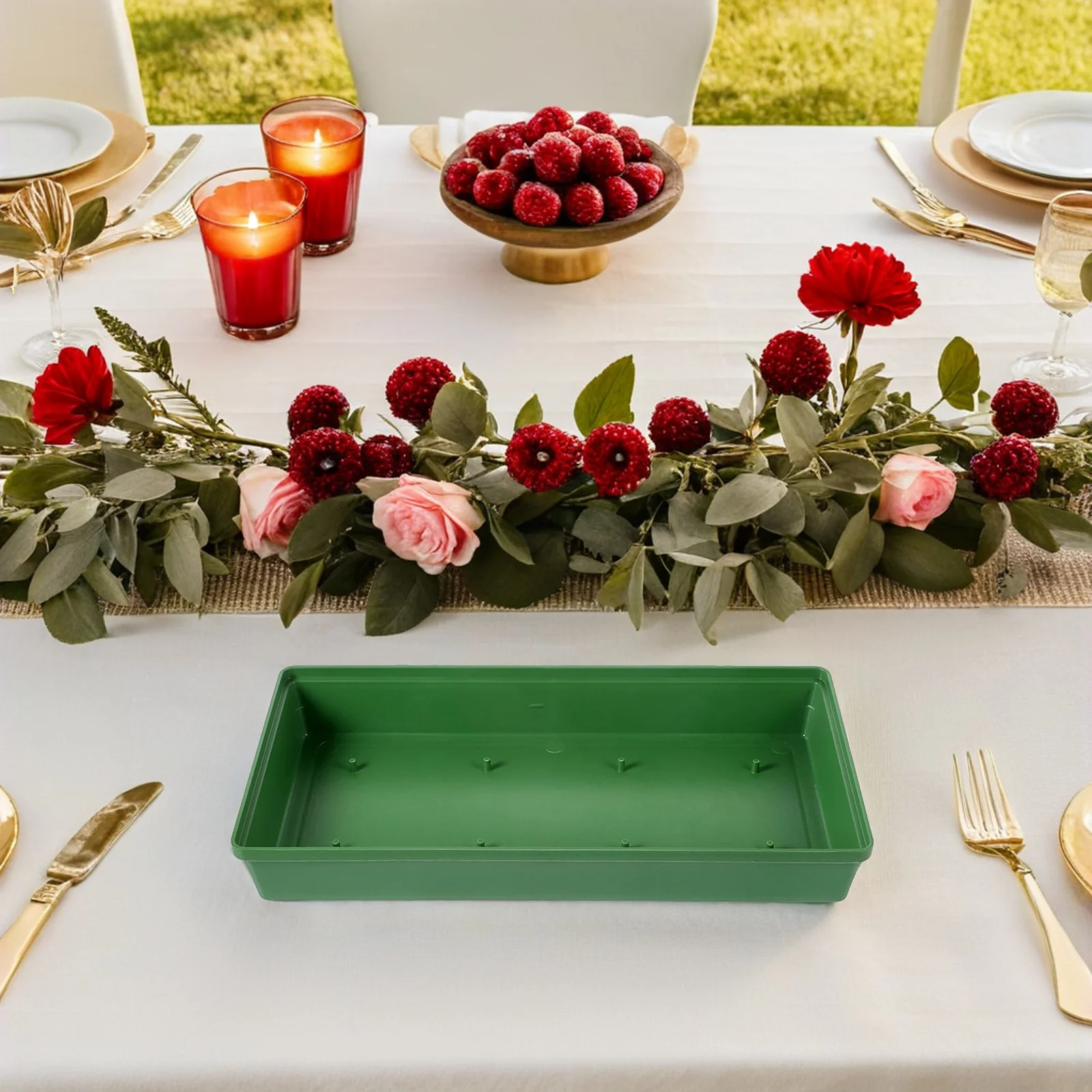 

10Pcs Floral Foam Tray Plastic Flower Arrangement Bowls Large Capacity Stable Base Wedding Party Centerpiece Supplies