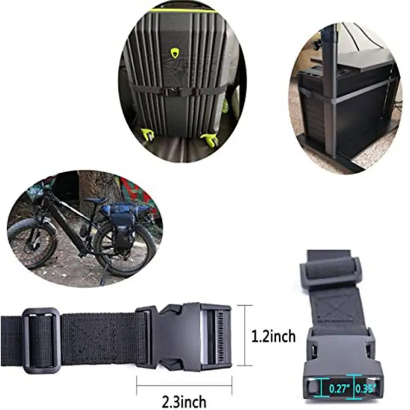 Buckle Packing Straps Heavy Duty Flat Bungee Fixed Straps For Motorbike Luggage Straps For Suitcases Strap Travel Belts