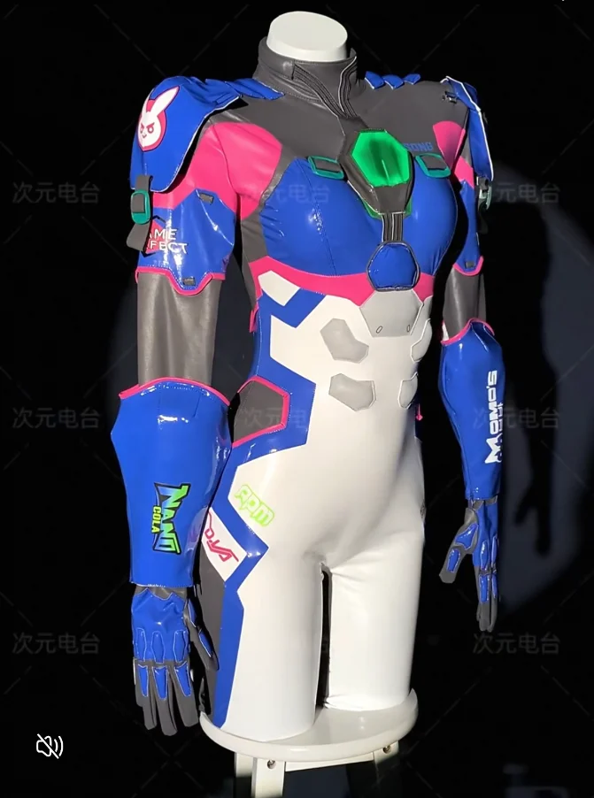 New D. va overwatch2 DVA cosplay game costume high quality sexy jumpsuit shoulder armor gloves accessory set women party uniform