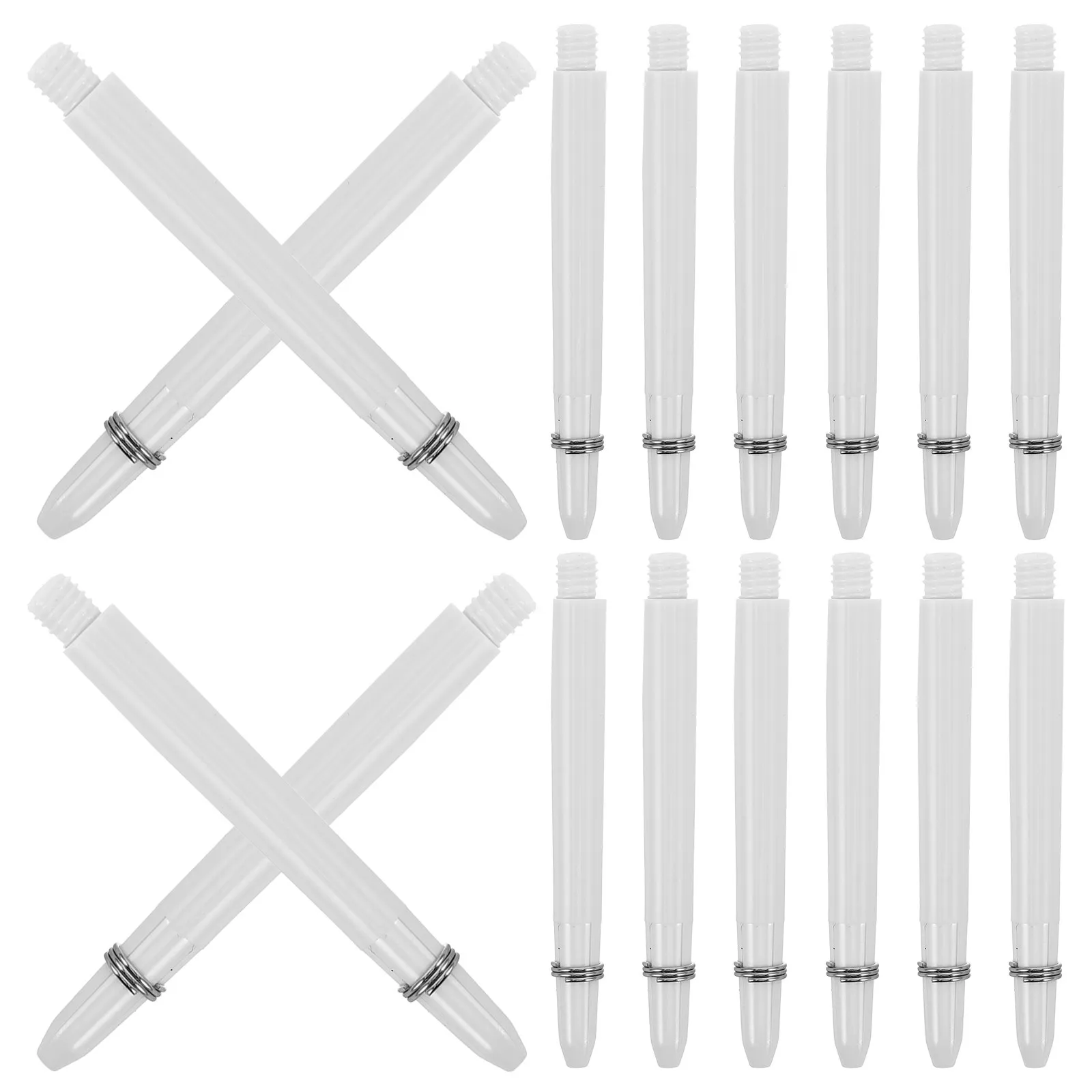 

50Pcs 2Ba Dart Shafts High Precision Nylon Shafts with Rings for Soft Tip Steel Tip Enhanced Grip Long Flight Must Haves