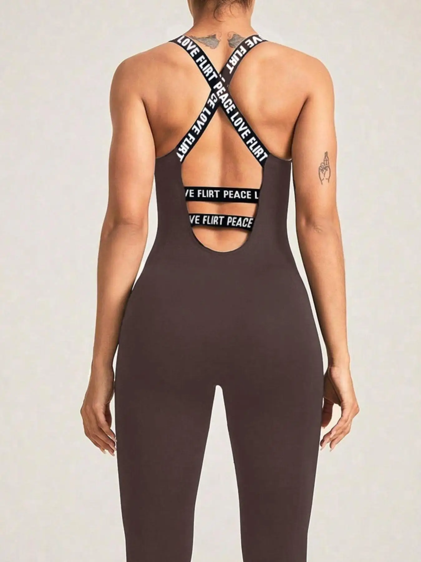 Seamless Women's Yoga Jumpsuits Racerback Strappy Back Athletic One-Piece Bodysuits for Gym & Workout Activewear
