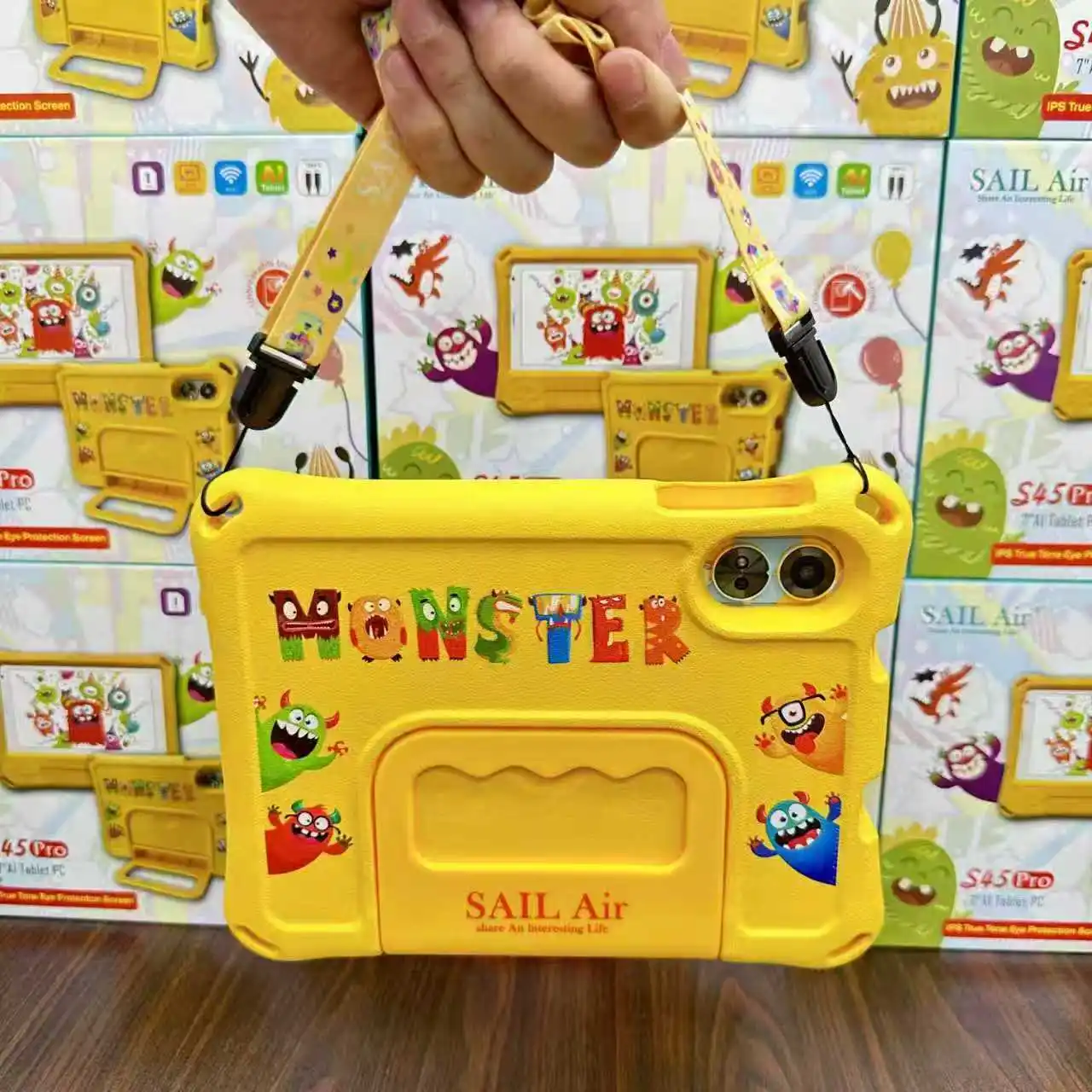 Hot Sell Wholesale New 7 Inch Android 15 Kids Tablet Pc Sail Air S45 Pro 8+256GB SIM+WiFi Children's Learning Tablet for Gifits