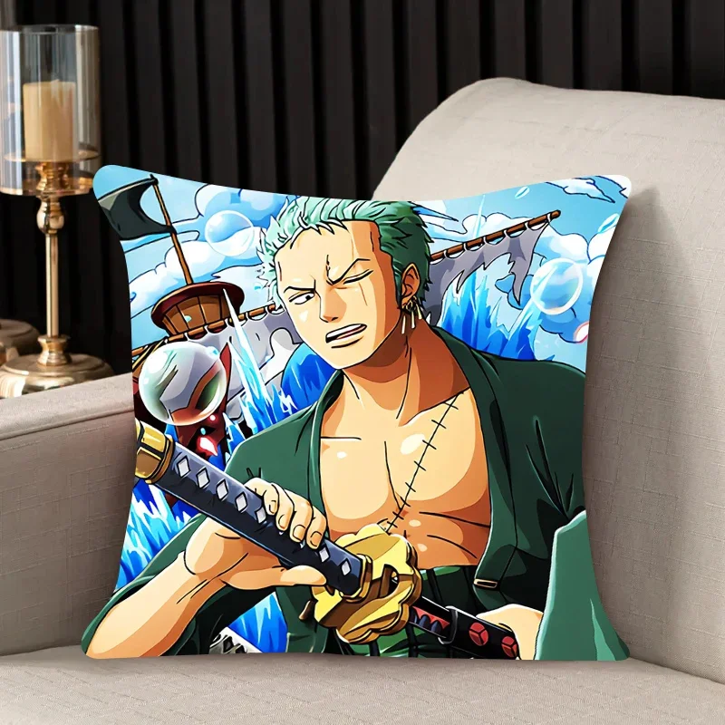 home decor Pillow Cover Roronoa Zoro iving room 40x40 car restaurant deck chair Dakimakura Throw Pillows Square Pillowcase gift