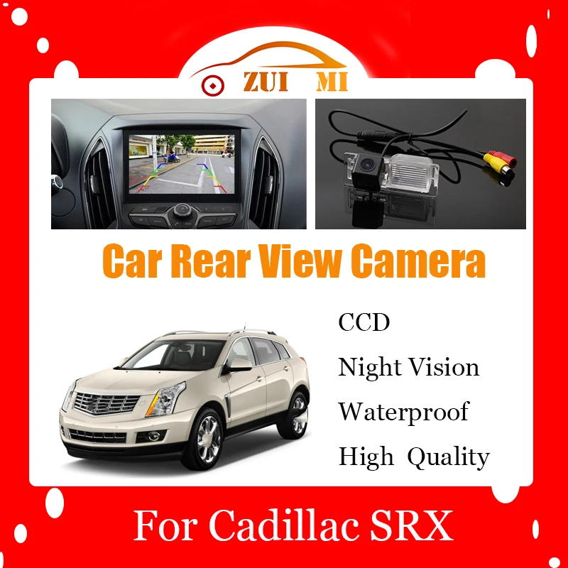 Car Reverse Rear View Camera For Cadillac SRX 2011~2014 Waterproof CCD Full HD Night Vision Backup Parking Camera