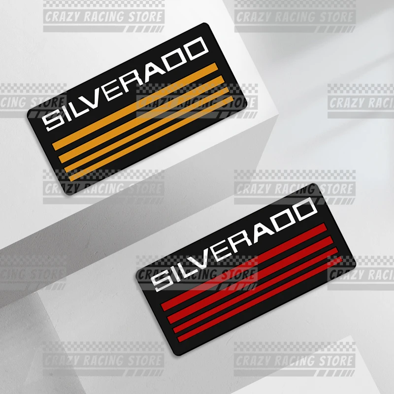 Insignias de coche para Chevrolet SILVERADO, emblema de maletero, pegatinas 3D de Metal, calcomanías para el cuerpo, decoración de estilo