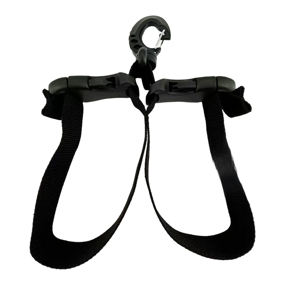 Orange Scuba Fin Straps Fast-detach Mechanism Secure Webbing Grip Customizable Length Fit For Hanging Swim Fins