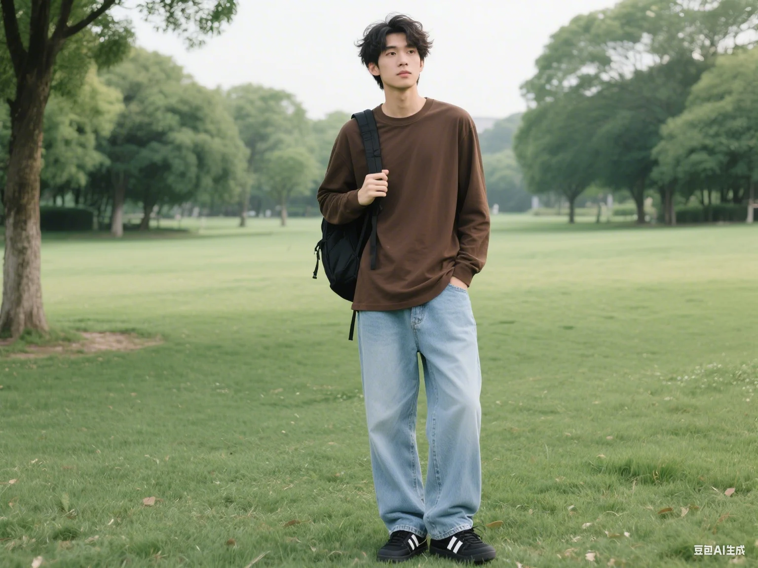 2025 الكورية الصلبة الألوان الرجال جينز طويل غير رسمي الكلاسيكية الذكور أربعة مواسم مستقيم الدينيم واسعة الساق السراويل أزرق فاتح رمادي أسود #5