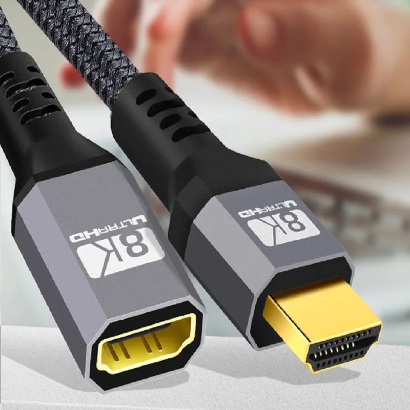 0.5m 4K 8K HDMI HDMI-Compatible Extender Cable HDTV HDMI Male to Female Cable for Laptop HDTV Projection Camera Monitor Cable