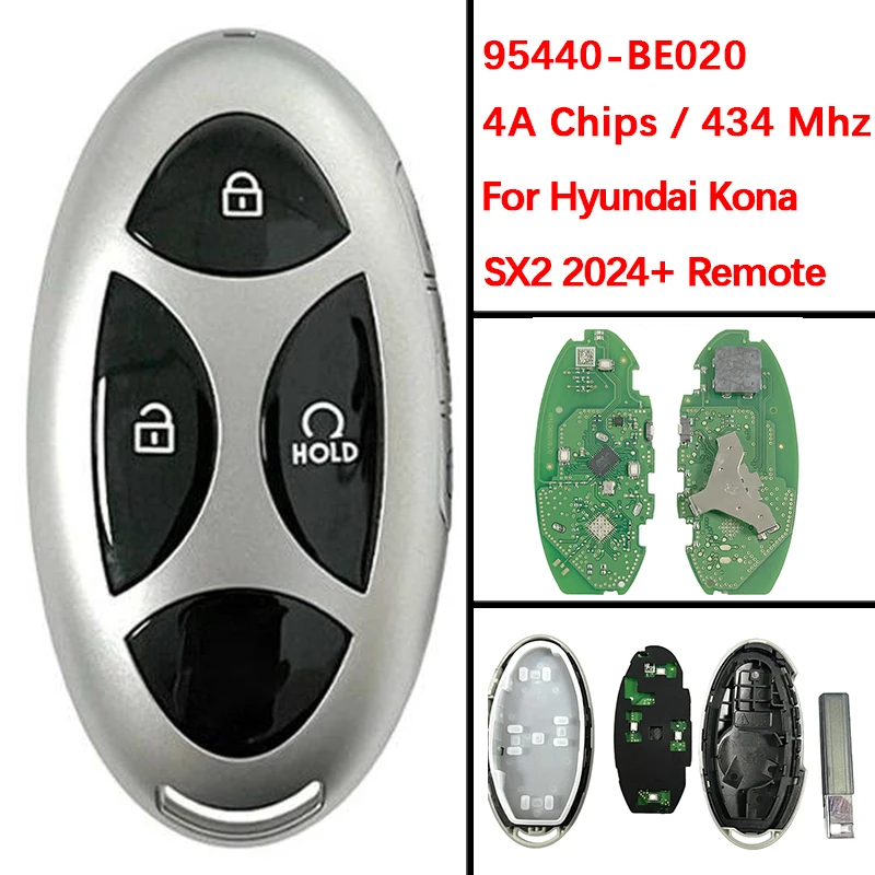 

CN020458 Aftermarket 6 Buttons Smart Key Fob FCC 95440-BE020 4A Chip 434Mh Keyless Go Remote Fob For Hyundai Kona 2024
