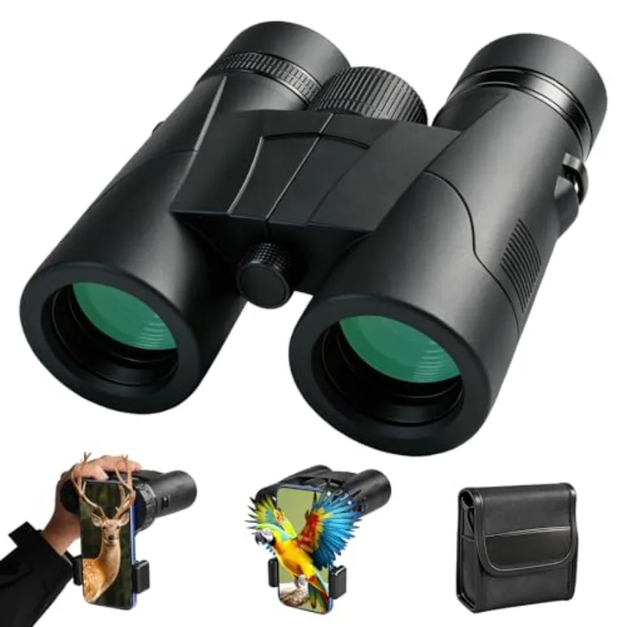 

8x32 Binoculars for Bird Watching, Travel, Cruise, Stargazing, Hunting HD BAK4 Prism FMC Lens, Waterproof, Large View, Clear Vi
