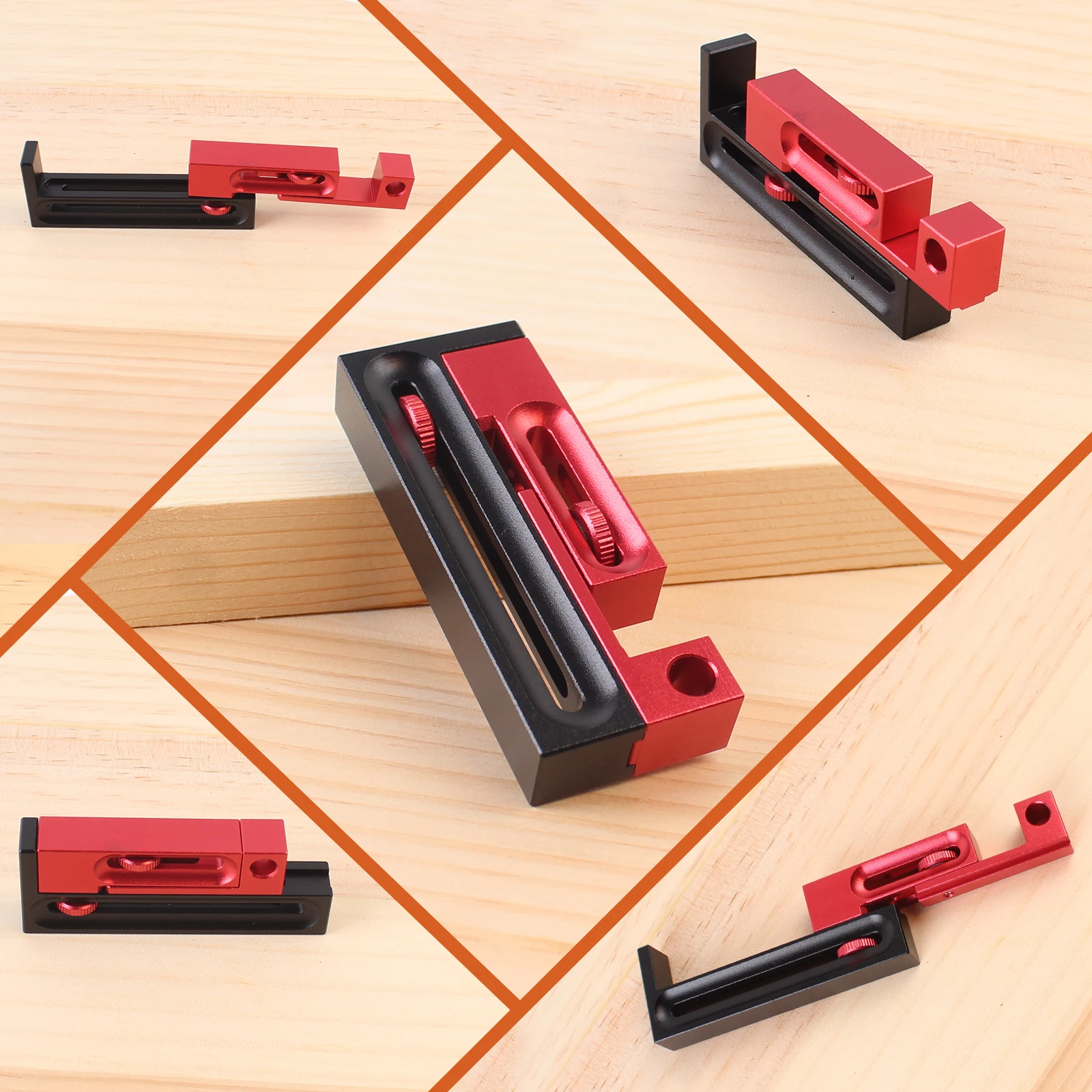 Imagem -04 - Table Saw Slot Adjuster Mortise e Tenon Tool Alumínio Alloy Movable Ruler Making Seam Adjustment Woodworking Tool