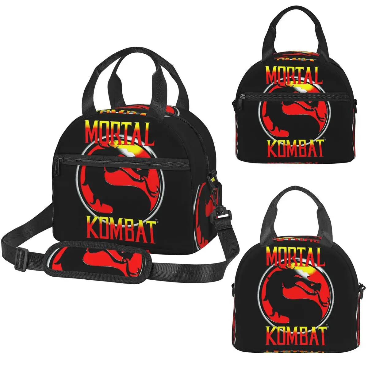 

Термосумка для обедов с изображением персонажей мультфильма Mortal Kombat для женщин, офисная термосумка-холодильник, герметичные ланч-боксы
