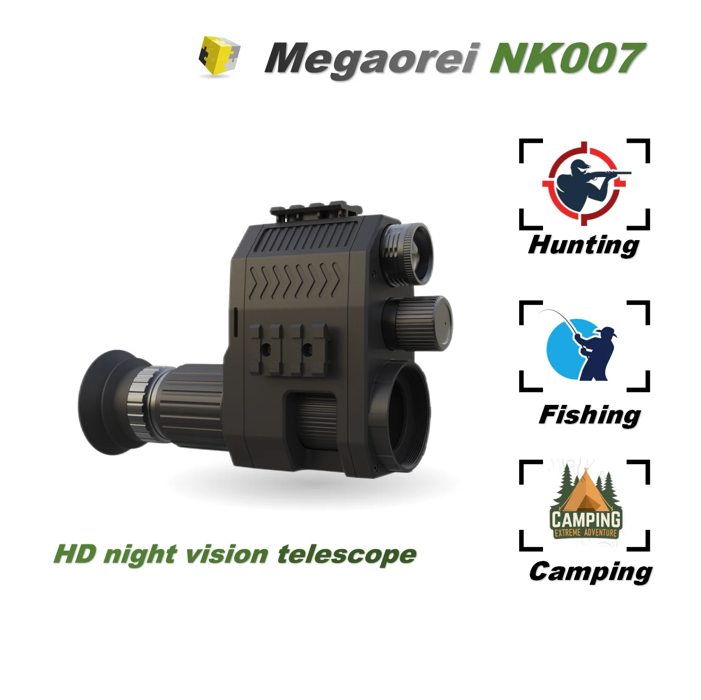 

2025 Revolutionary! Megaorei NK007 - 1080P Laser IR Telescope Night Vision - Hunting Camera with 5X Zoom