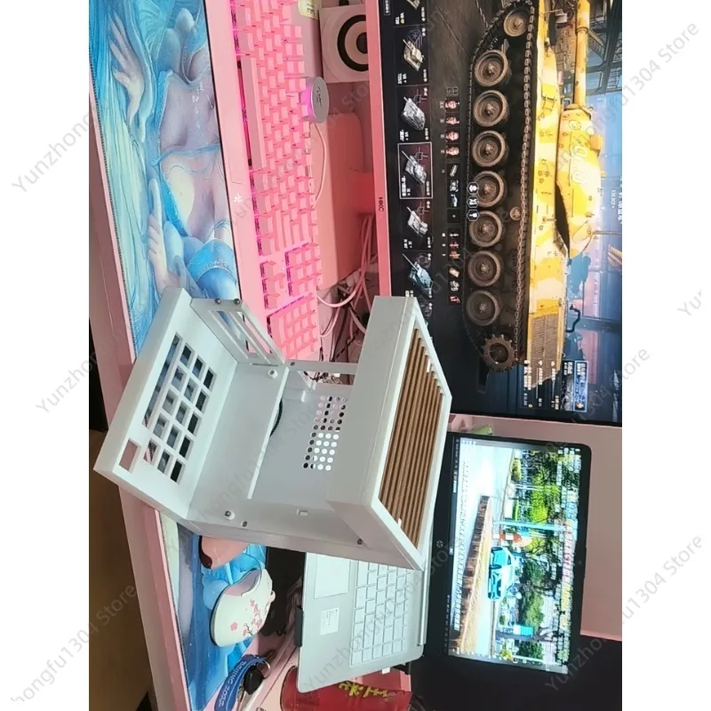 Desktop Sea View ITX Small PC Chassis Tempered Glass Side Panel Support ITX Motherboard SFX Power Supply Mini Computer Case