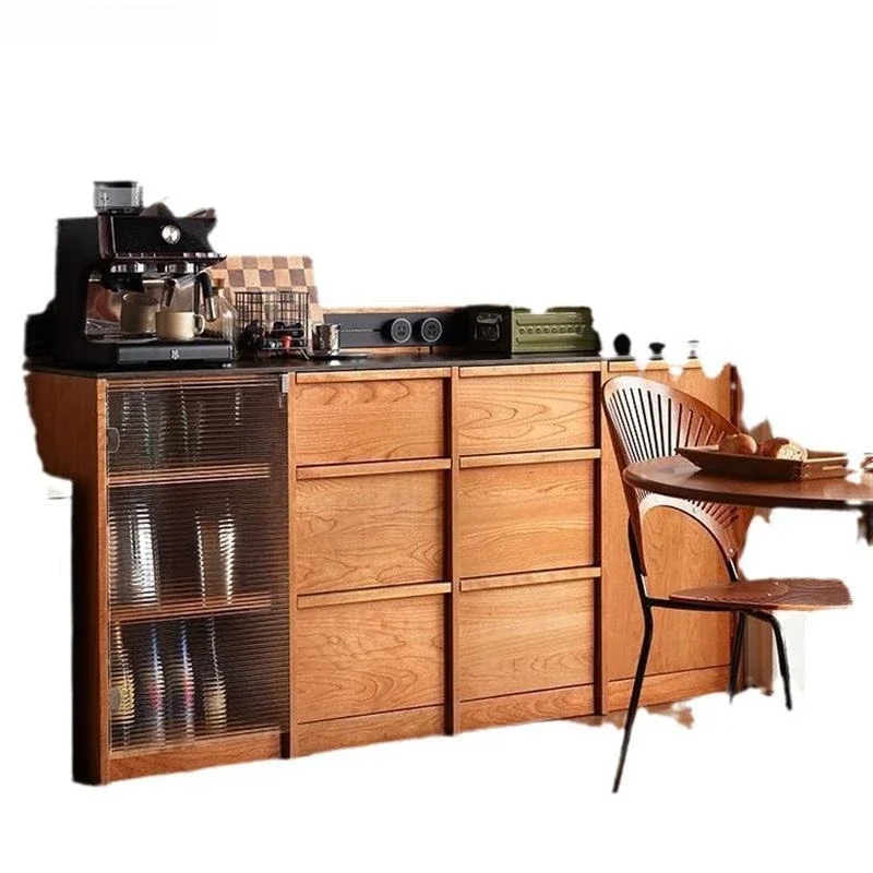 

Japanese-style solid wood slate, cherry wood side cabinet, restaurant home locker, log furniture