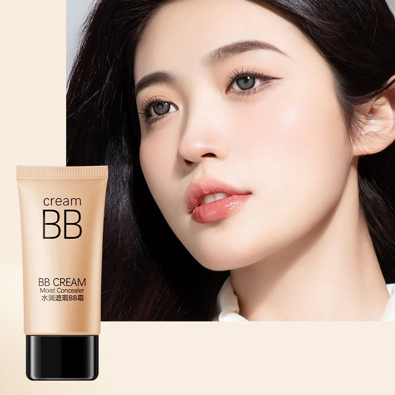 Waterproof BB Cream Full Coverage Concealer, Natural/Ivory  Long-Lasting Foundation Makeup,Oil Control,Even Skin Tone,Hide Pores
