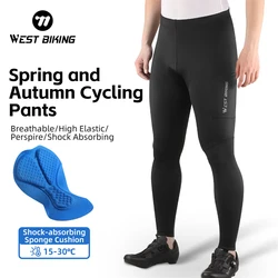 WEST BIKING Couple's Cycling 3D Padded Pants Men MTB Compression Pants With Pocket Sportswear Women's Tights Cooling Sport Gear