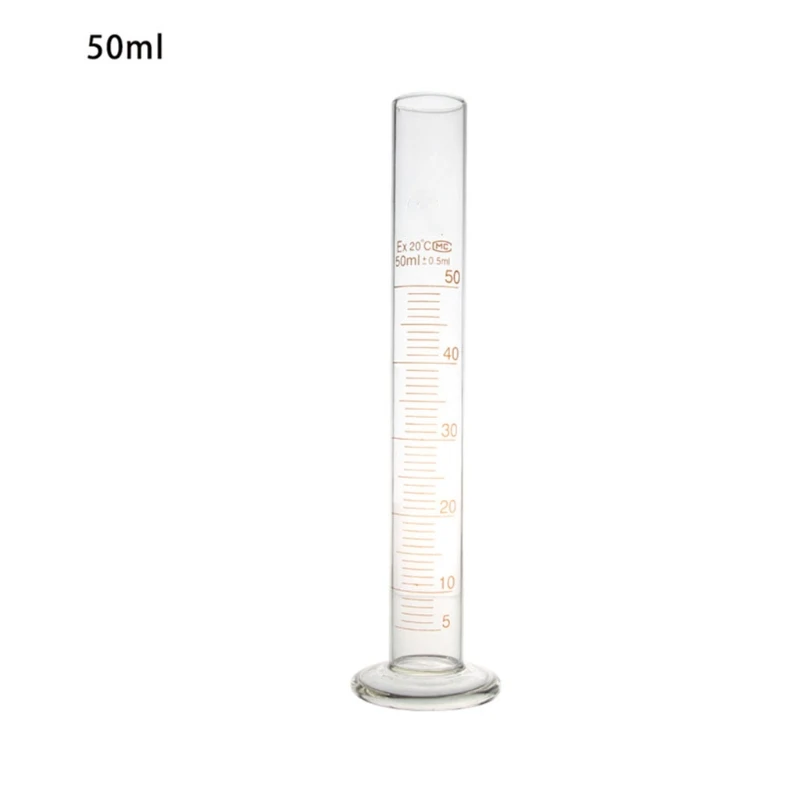 Glass Graduated Cylinder Measuring Single Metric Scale 5ml /10ml /25 /50ml