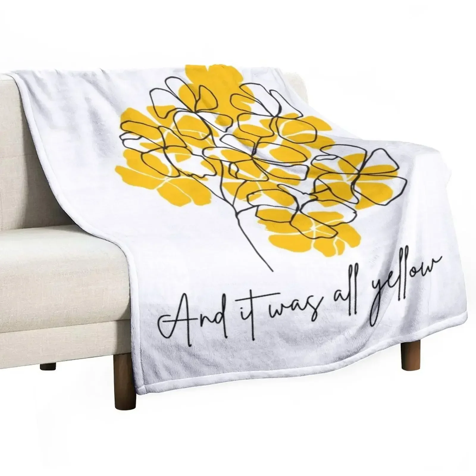 

And it was all yellow Throw Blanket Cozy Sofa Blanket for TV Watching Napping