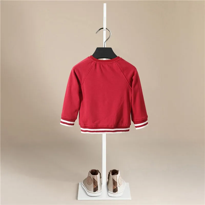 Fashion Autumn Winter Kids Baby Girls Red Sweatshirts Baby Boys Long Sleeves Sweater Toddler Infant T-shirt Clothes Sweatshirt