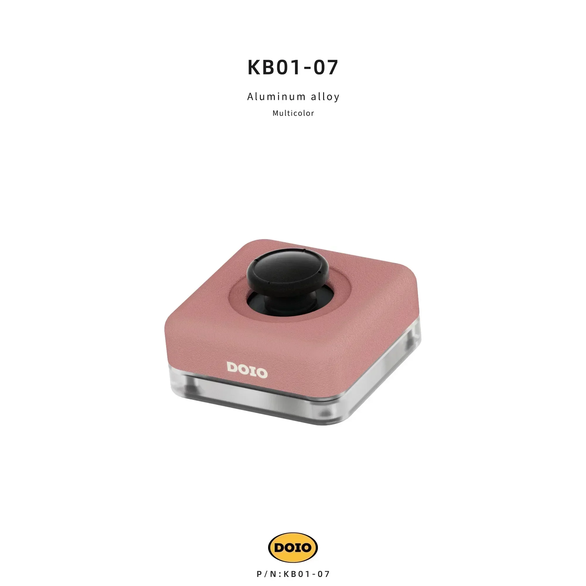 DOIO KB01-07 Mechanical Keypad Aluminum Fuselage Power Switch Rocker Customize Computer Boot Key Indicator Lamp Accessory Gifts