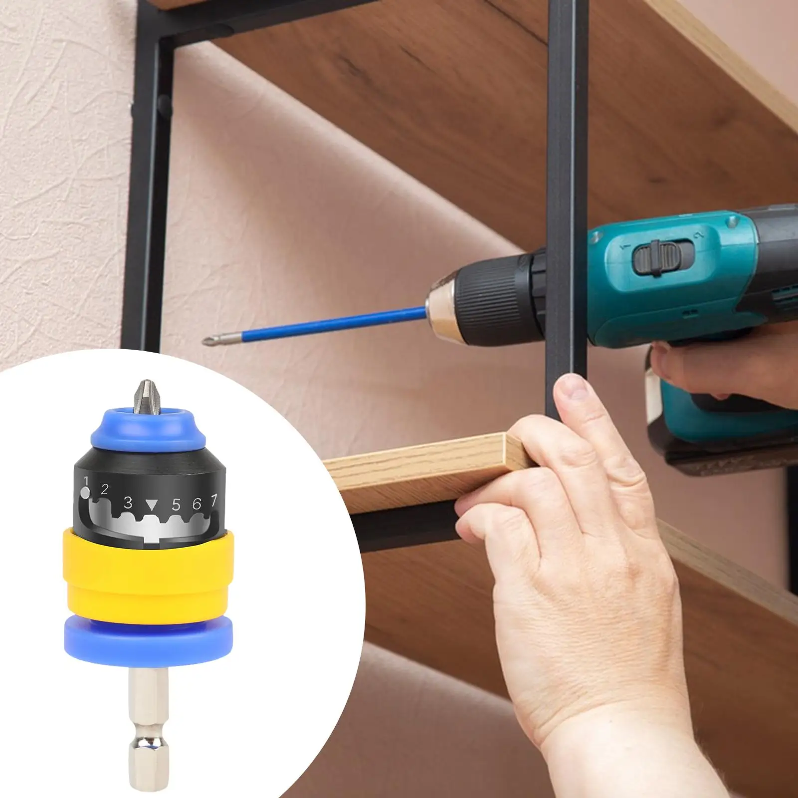 Drywall Screw Setter Drill Bit Holder for Electric Screwdrivers Manual Screwdrivers Multiuse Pneumatic Tools Adjustable