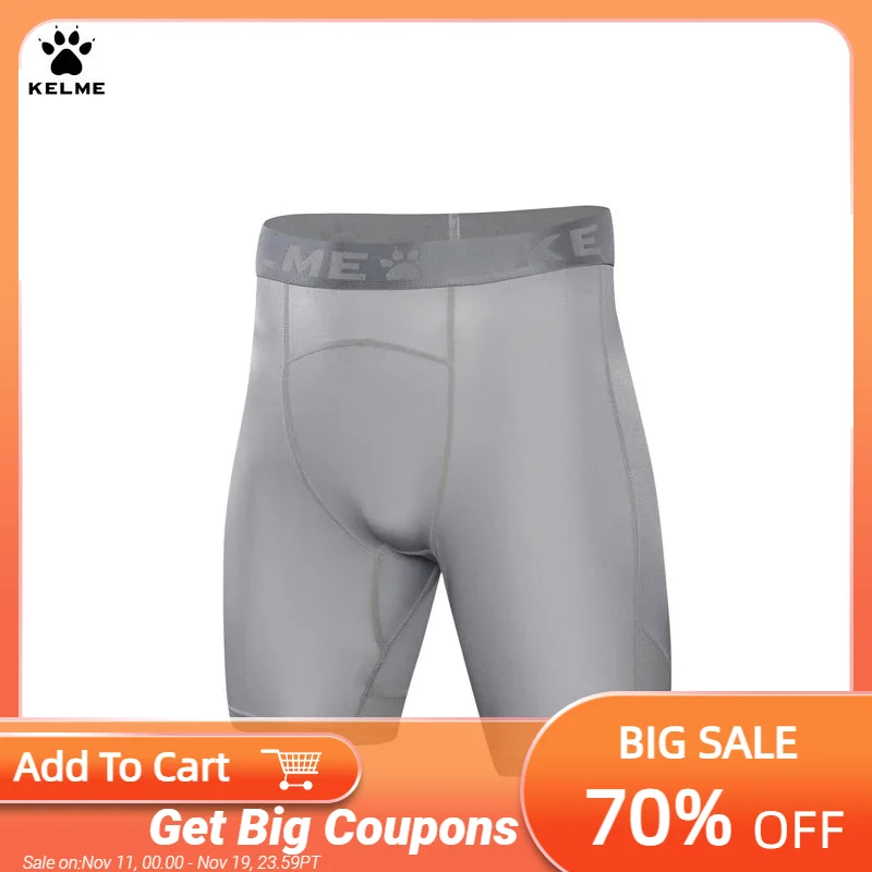 

KELME Running Shorts Sport Shorts Men Black Underwear Men's Running Shorts Tights Sweatpants Cycling Quick Dry Shorts 8352TL102