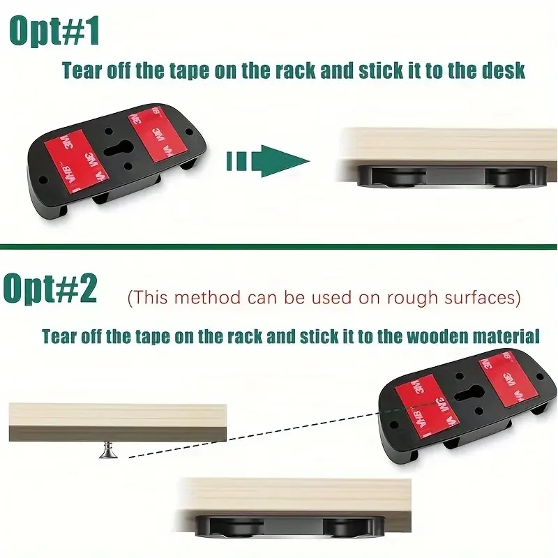 Desk Mount Fit for PlayStation 5/PlayStation 4, PS5/PS4 Controller Holder Storage Rack, No Drilling Stick Under Desk Stand Hang