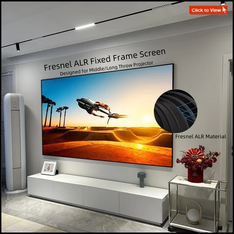 Fresnel mit festem Rahmen 5,0 ust alr Ultra-Short-Throw-Anti-Licht-Projektor dunkelgrau 8k 4k optische Fresnelscreen-Projektion – Detail 27