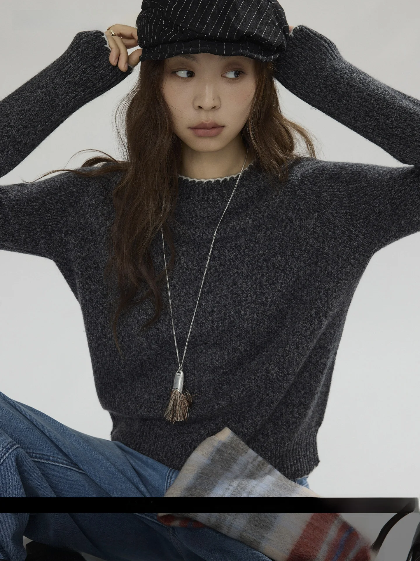 

Женский свитер Joli Choose с круглым вырезом, повседневный, высококачественный, модный, осенне-зимний, удобный, из нейлона