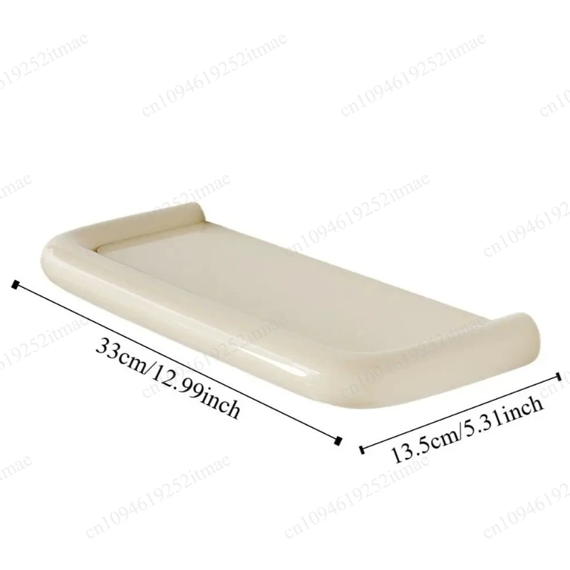 Punch-Free Wall Mounted Storage Rack, Drainable Bathroom Organizer for Toiletries