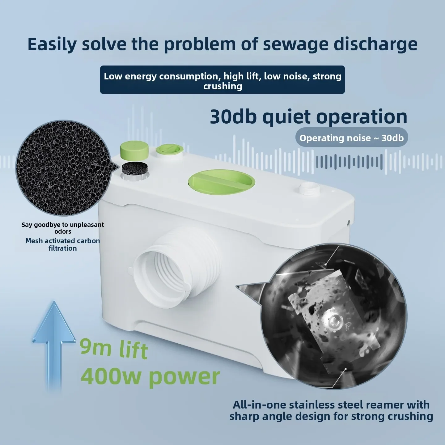 Sewage lift pump High power basement household sewage lift